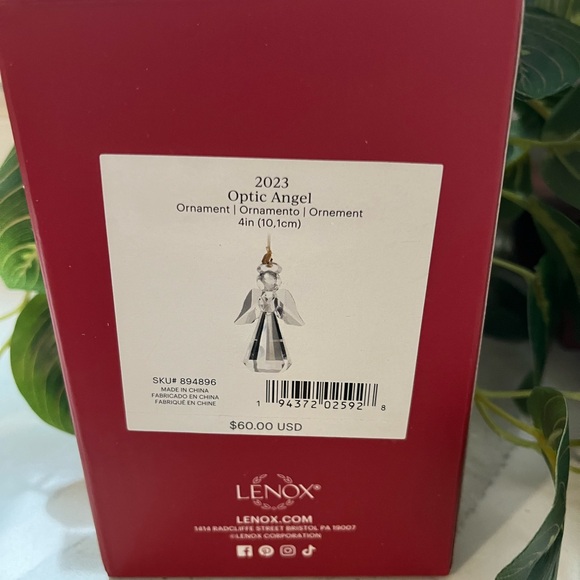 🎄 LENOX 2023 OPTIC ANGEL ORNAMENT - Picture 8 of 8